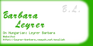 barbara leyrer business card